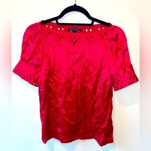 Banana Republic Lace Red Top